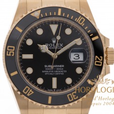 Rolex Submariner Date 41MM Ref. 126618LN watch, yellow gold (case) and yellow gold & black cerachrom / ceramic (bezel)