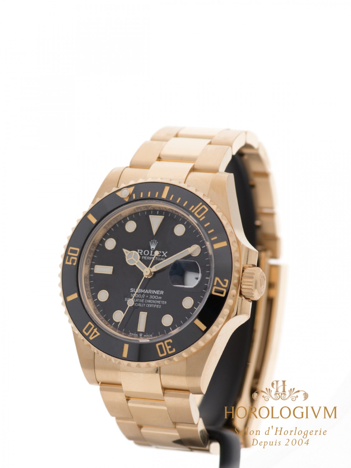 Rolex Submariner Date 41MM Ref. 126618LN watch, yellow gold (case) and yellow gold & black cerachrom / ceramic (bezel)
