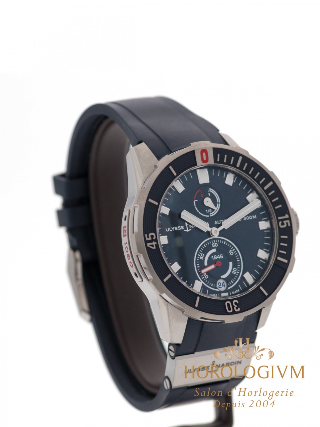 Ulysse Nardin Marine Diver 42.7MM Ref. 1183-170 watch, silver (case) and silver & blue (bezel)