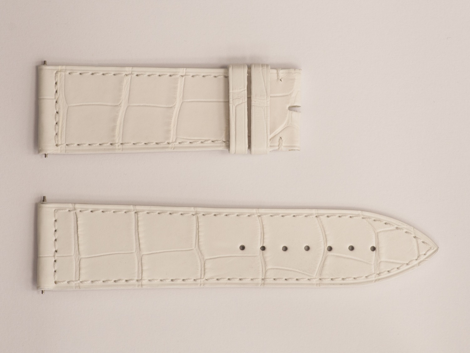 Leather Franck Muller Strap, white