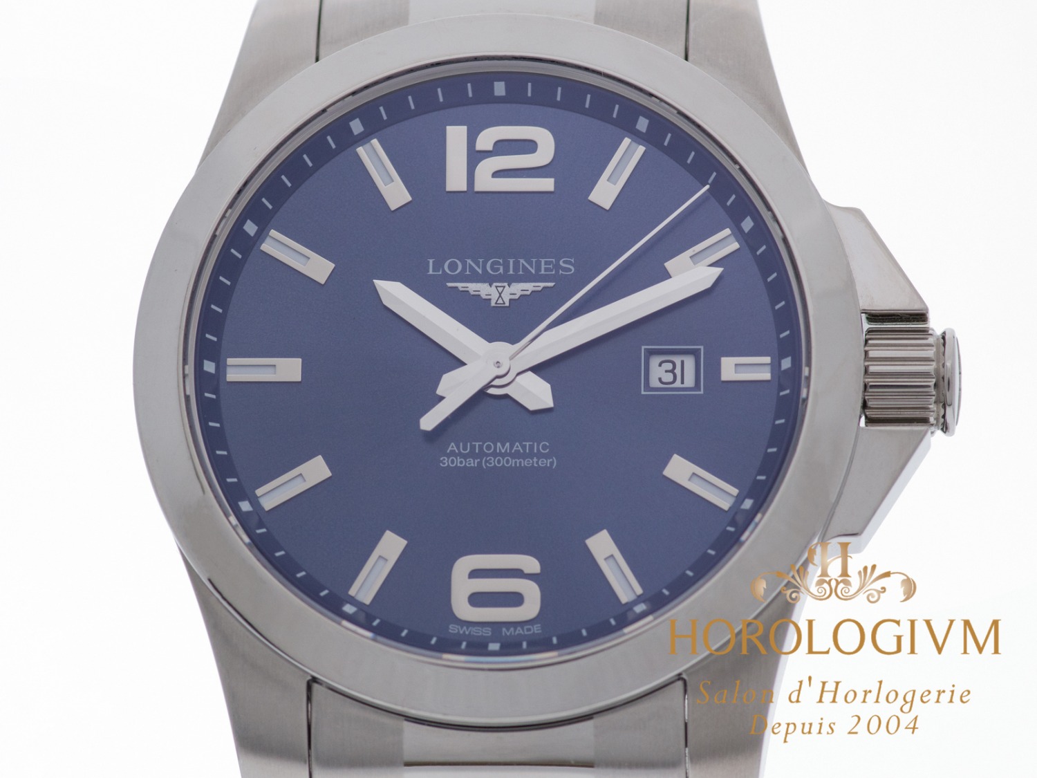 Longines Conquest 44MM Ref. L3.778.4 Blue Dial watch, silver