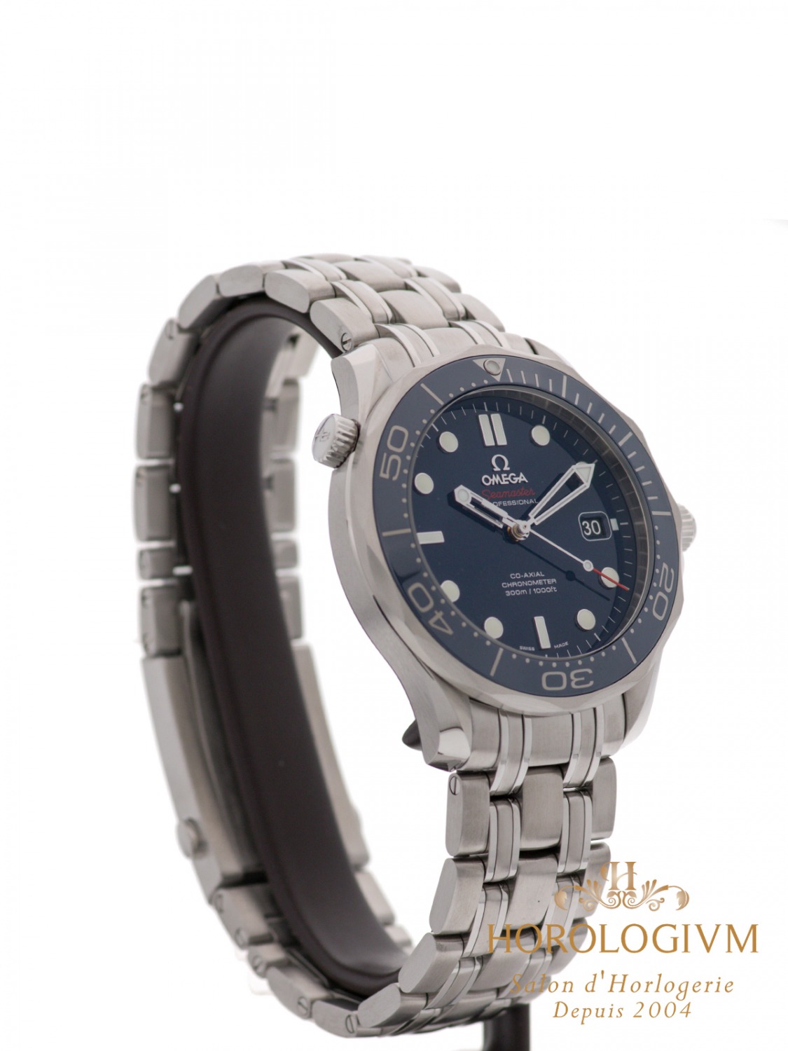 Omega Seamaster Co-Axial Diver 300M 41MM REF. 21230412003001 watch, silver (case) and silver & blue (bezel)