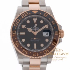 Rolex GMT Master II TwoTone Root Beer Ref. 126711CHNR watch, two - tone (bi - colored) silver (case) and yellow gold & brown +  black cerachrom / ceramic (bezel)