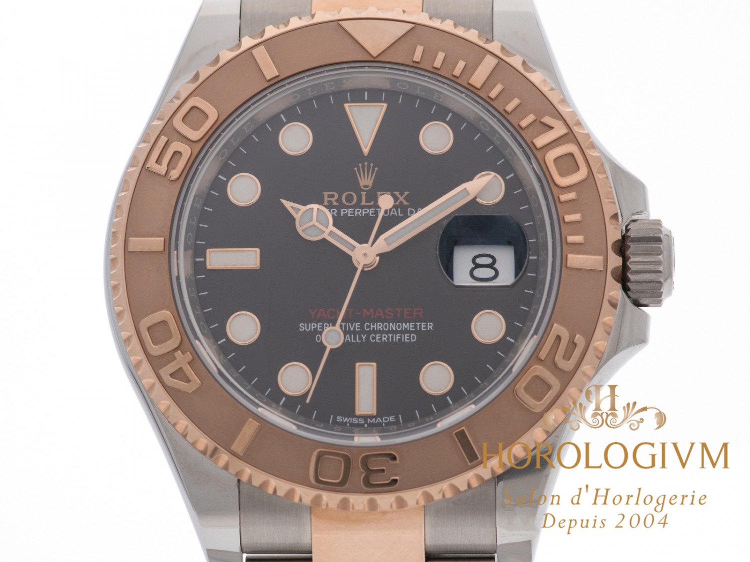 Rolex Yacht-Master TwoTone Ref. 116621 watch, two - tone (bi - colored) silver (case) and rose gold (bezel)