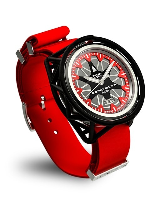 Tavannes Buggy Quartz Composite watch, red (red dial)
