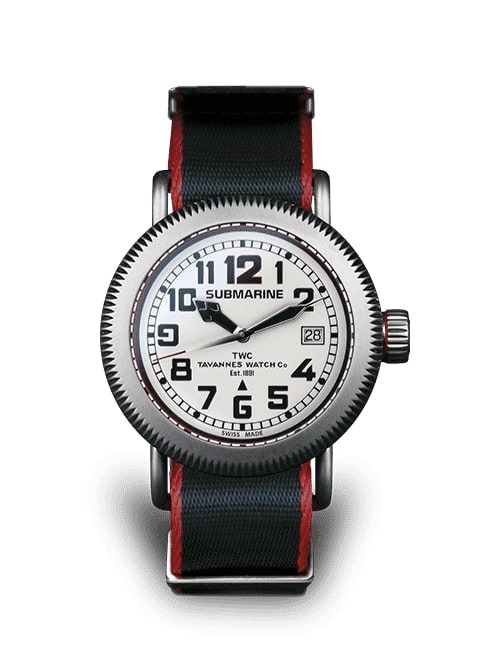 Tavannes Submarine 1917 TAVANIUM watch, white