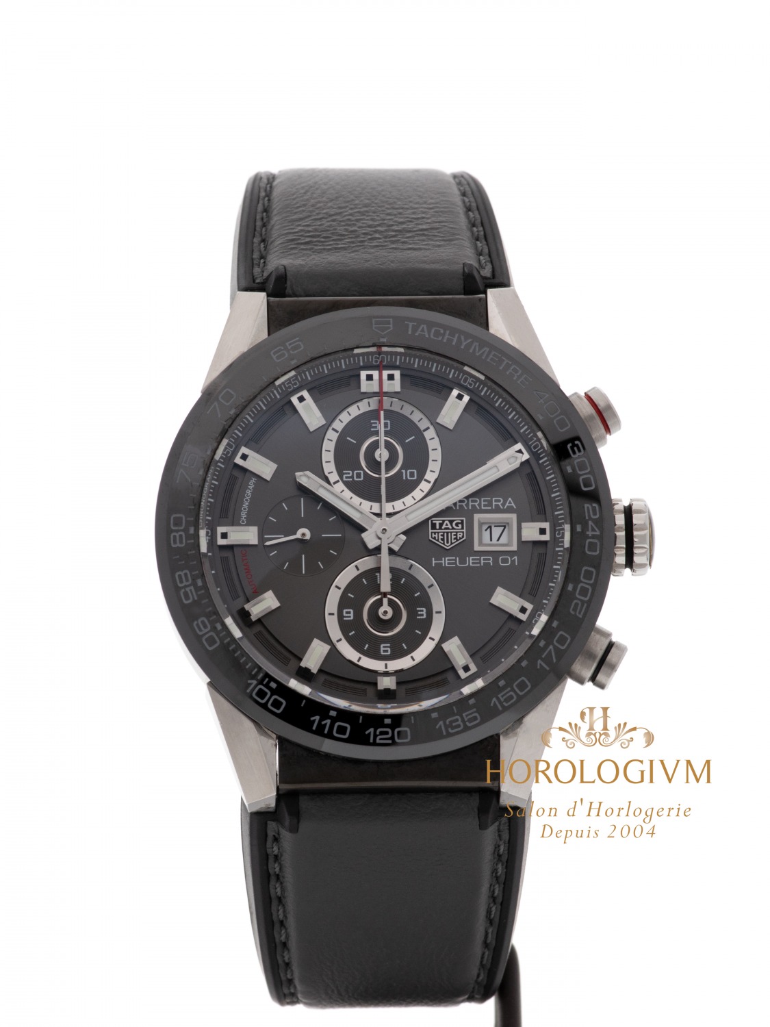 Tag Heuer Carrera Heuer 01 REF. CAR201W-0 watch, silver (case) and ceramic black (bezel)