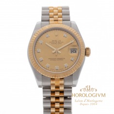 Rolex Datejust Gold & Steel 31MM Ref. 178273 watch, two-tone (bi-colored) silver & yellow gold (case) and yellow gold (bezel)