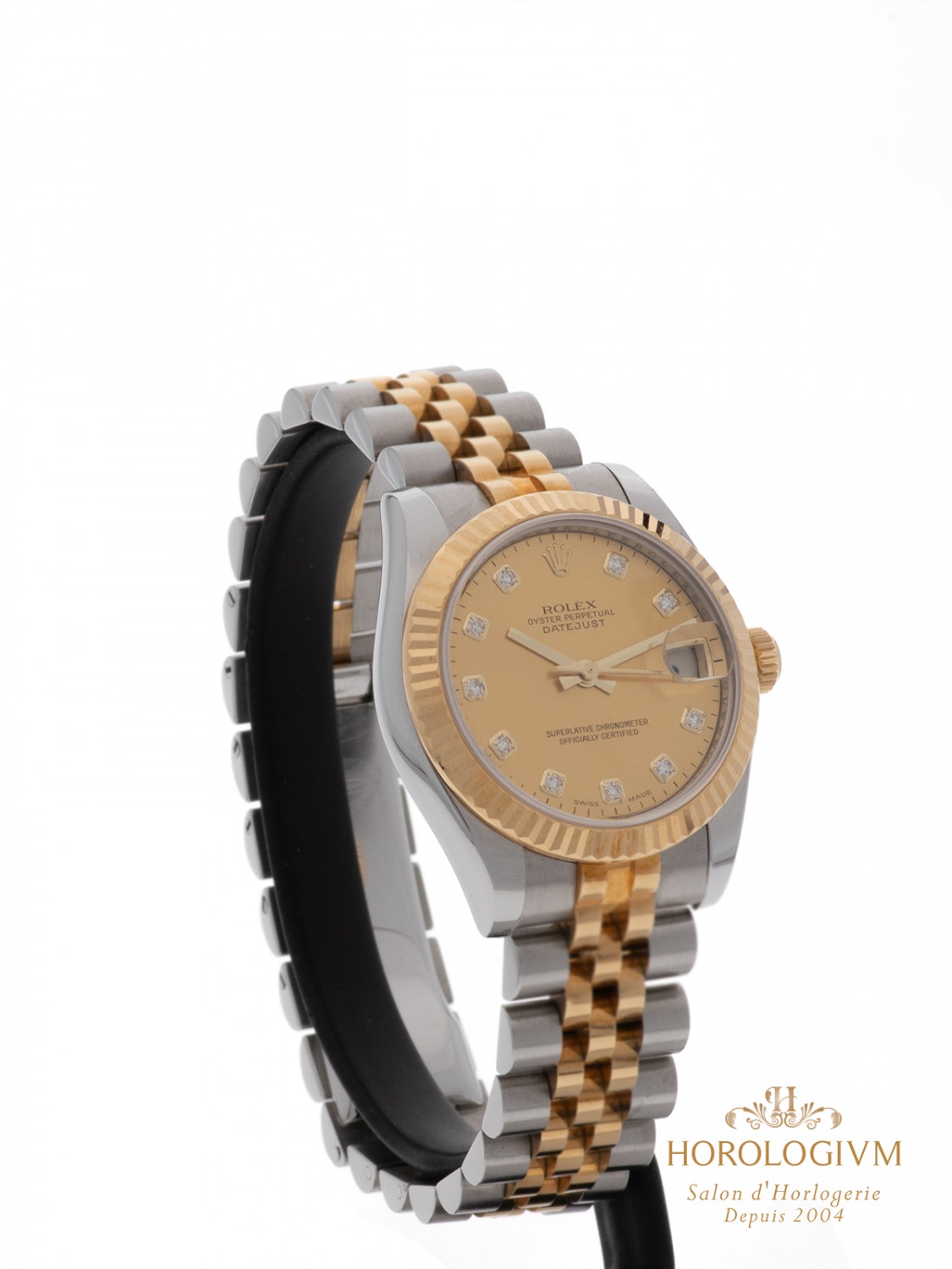 Rolex Datejust Gold & Steel 31MM Ref. 178273 watch, two-tone (bi-colored) silver & yellow gold (case) and yellow gold (bezel)
