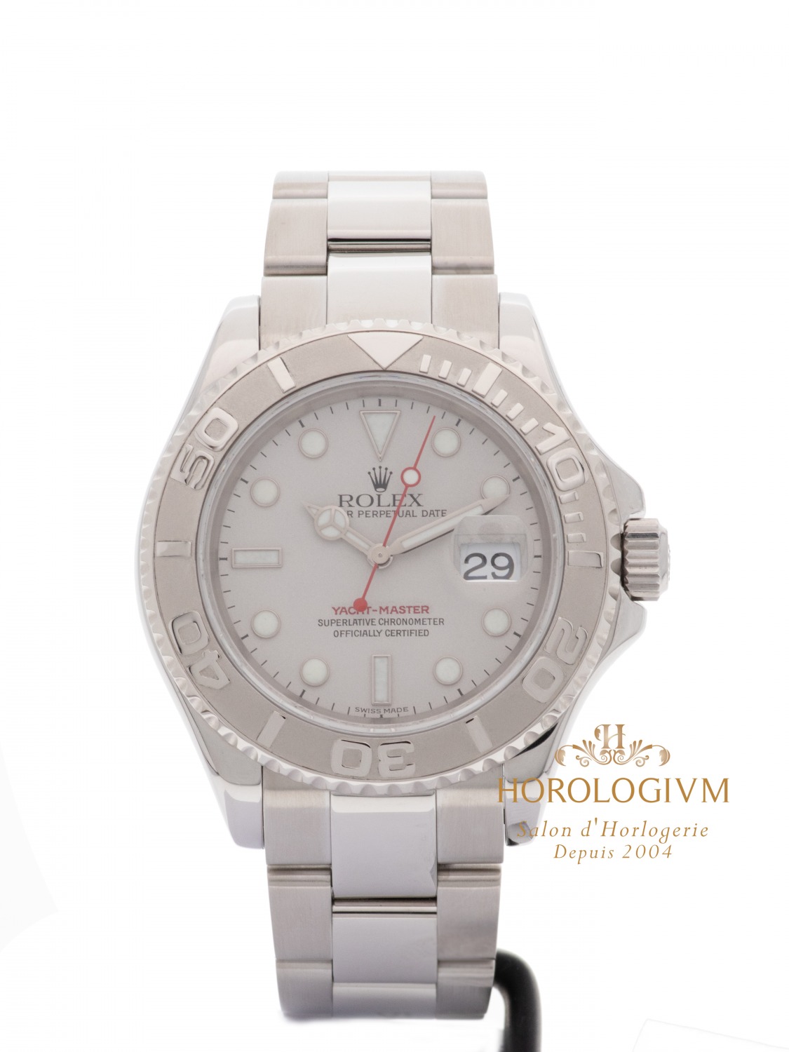 Rolex Yacht-Master Platinum Dial Bezel 40MM Ref.16622 watch, silver