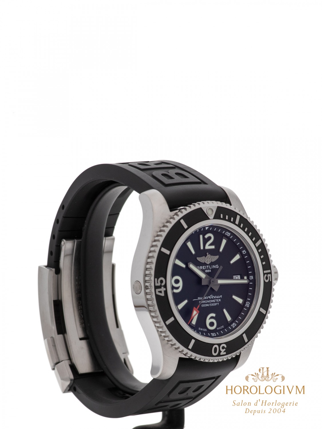 Breitling SuperOcean 44MM Ref. A17367 watch, silver (case) and silver & black (bezel)