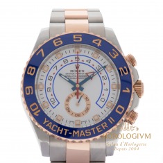 Rolex Yacht – Master II TWO-Tone Regatta Flyback Chronograph 44MM Ref. 116681M watch, two-tone (bi-colored) silver & yellow gold (case) and yellow gold & blue cerachrom / ceramic (bezel)