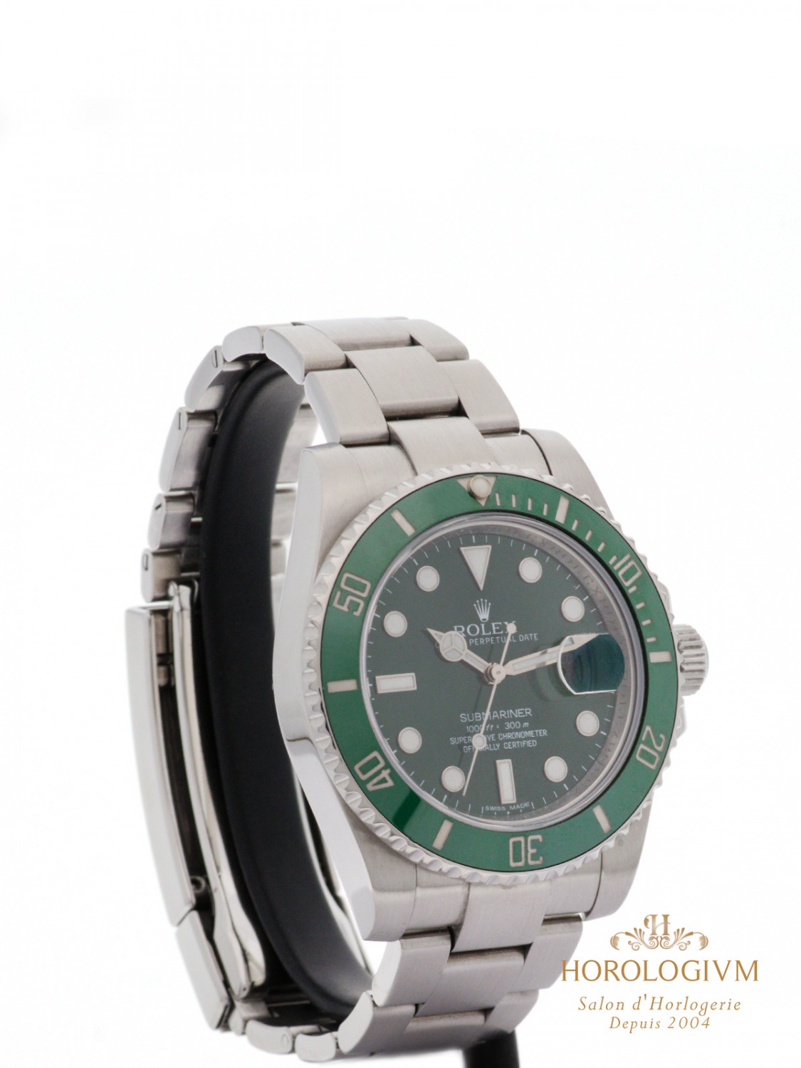 Rolex Submariner Date “Hulk” Ref. 116610LV,  watch, silver (case) and silver & green (bezel)