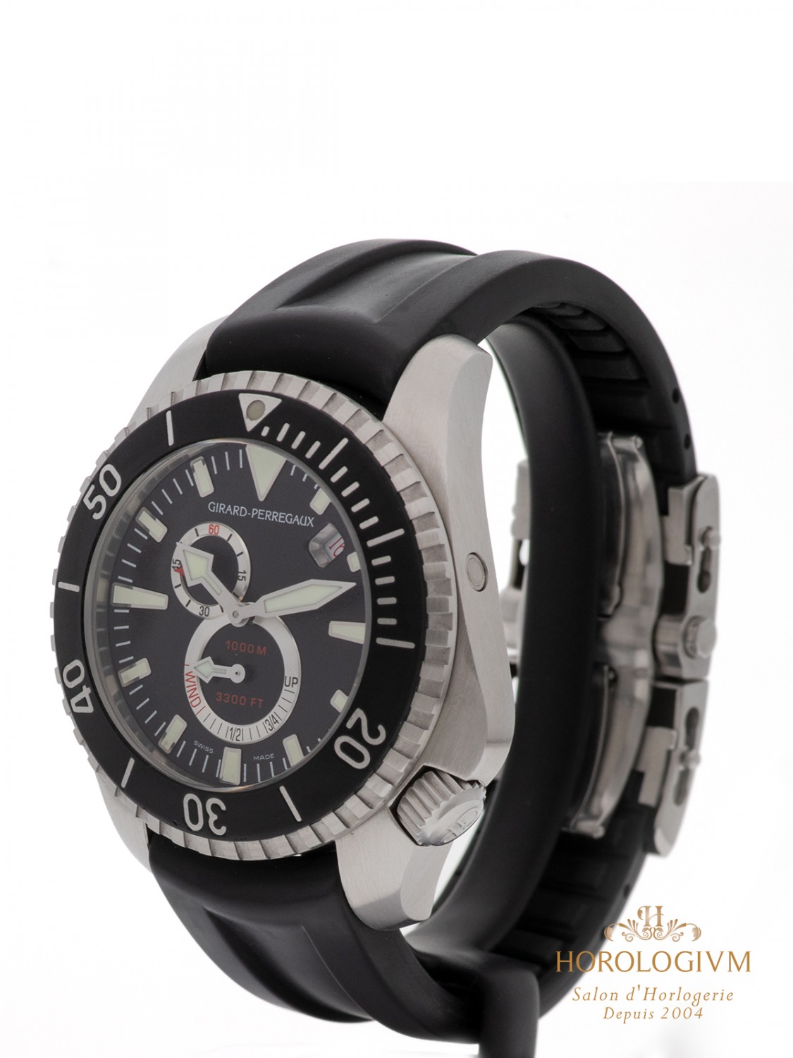 Girard Perregaux Sea-Hawk Ref. 49950, watch, Silver (Case) and Silver & Black (Bezel)