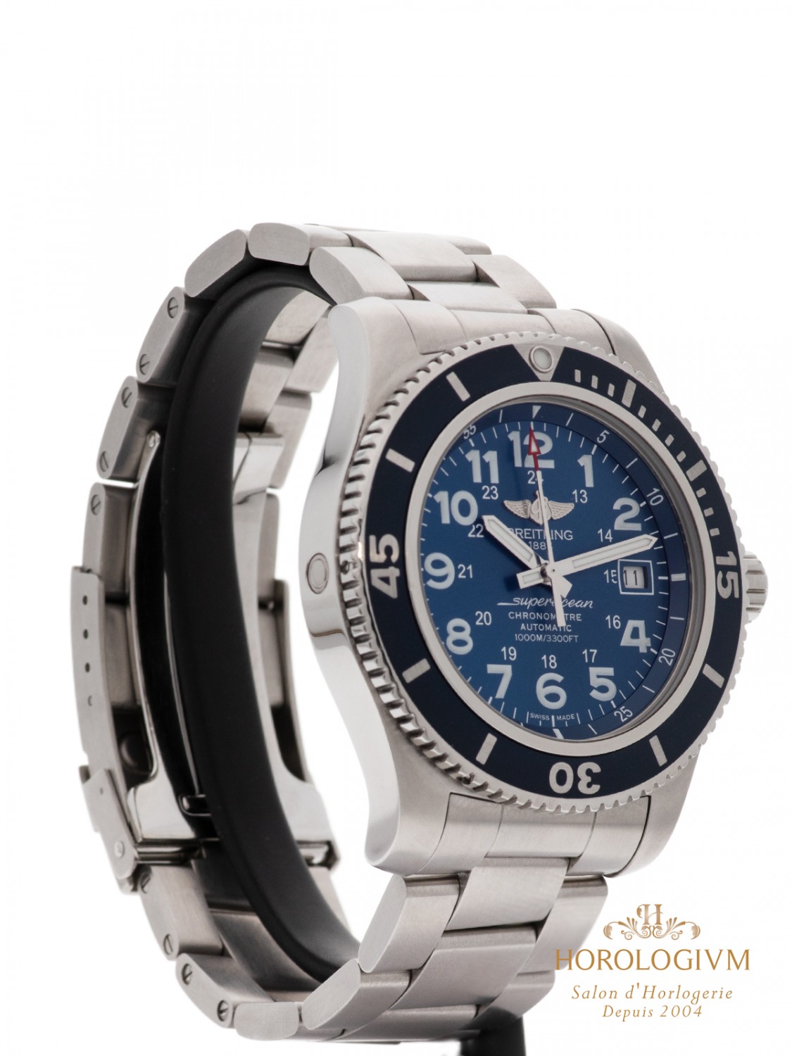 Breitling SuperOcean II 44MM Ref. A17392, watch, silver (case) and silver & blue (bezel)