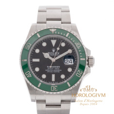 Rolex Oyster Perpetual Date Submariner 41MM Ref. 126610LV, watch, silver (case) and silver & green cerachrom / ceramic (bezel)