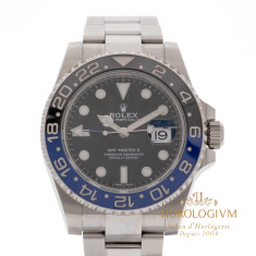 Rolex GMT-Master II “Batman” Ref. 116710BLNR watch, silver (case) and silver & black + blue cerachrom  / ceramic (bezel)