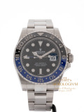 Rolex GMT-Master II “Batman” Ref. 116710BLNR watch, silver (case) and silver & black + blue cerachrom  / ceramic (bezel)