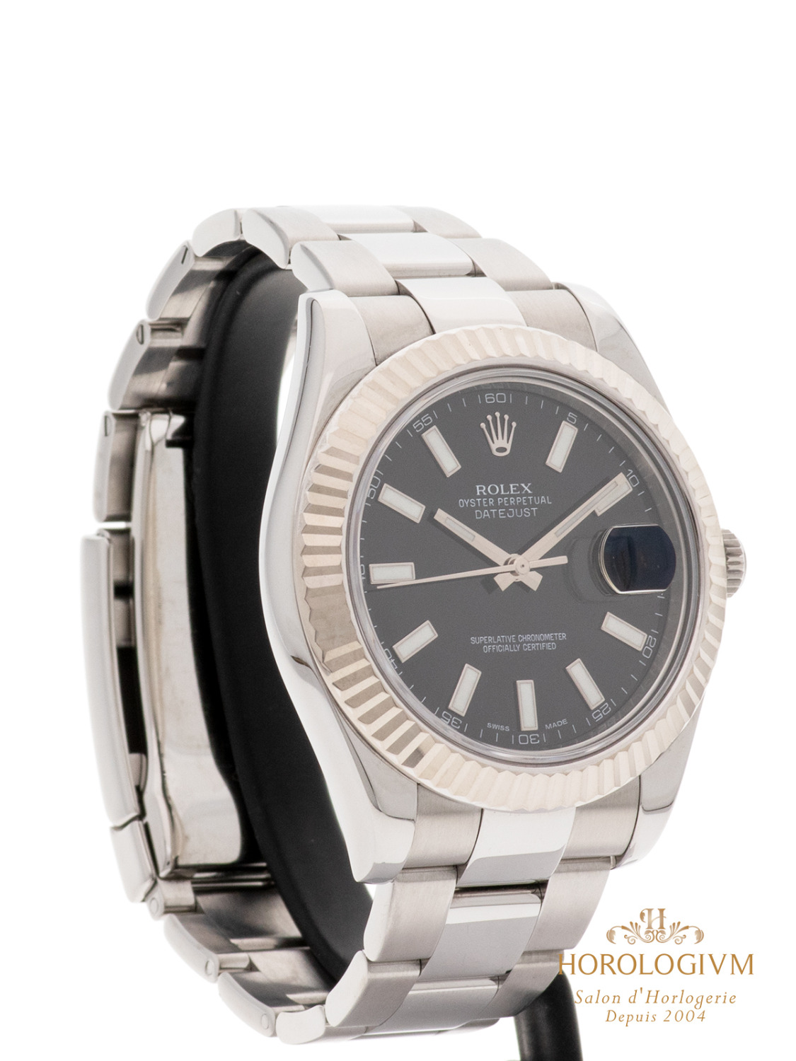 Rolex Datejust II 41 MM “Fluted Bezel” REF. 116334, watch, Silver (Case) & White Gold (Bezel)