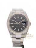 Rolex Datejust II 41 MM “Fluted Bezel” REF. 116334, watch, Silver (Case) & White Gold (Bezel)