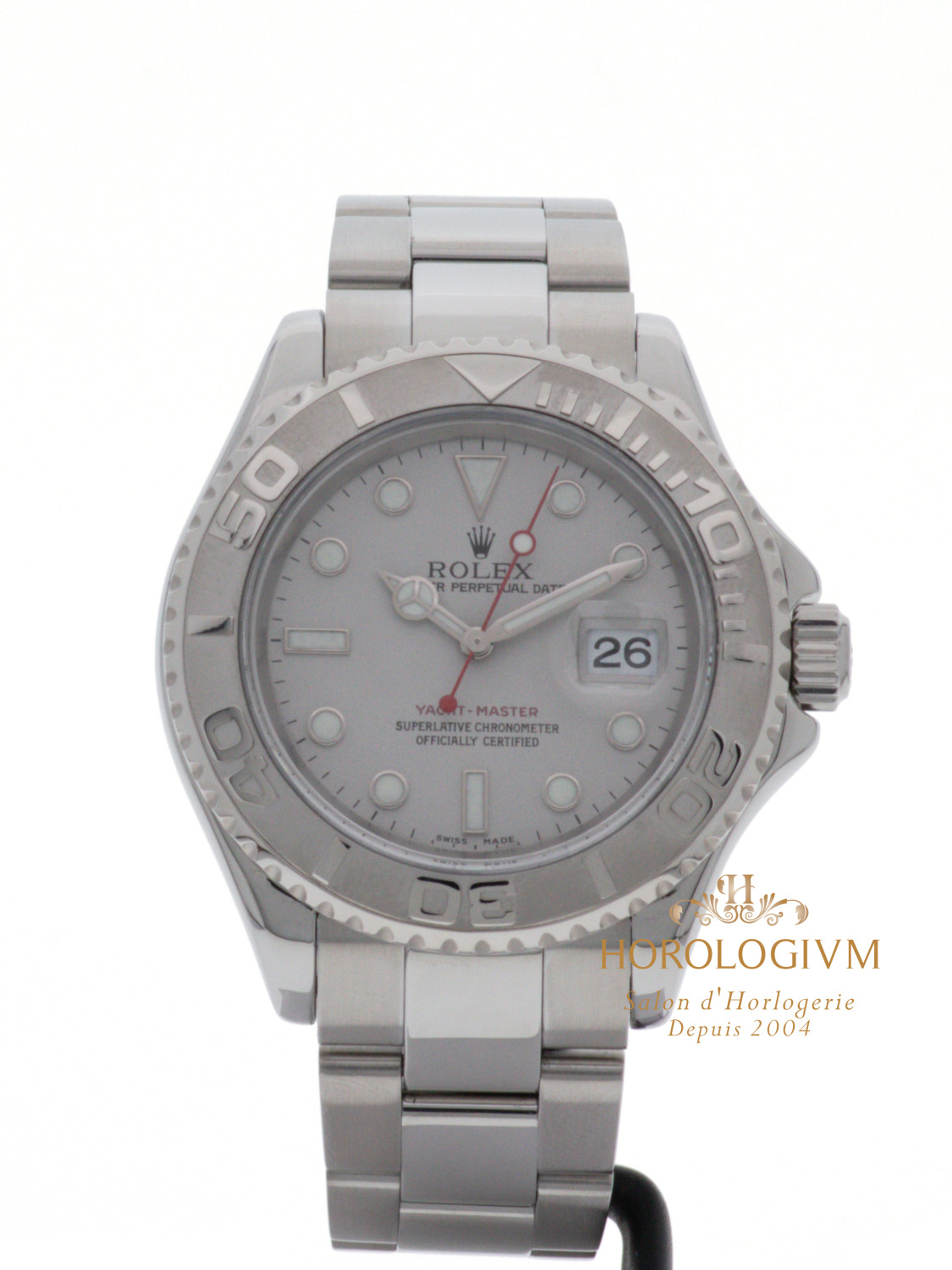 Rolex Yacht-Master Platinum Dial Bezel 40MM Ref.16622, watch, silver