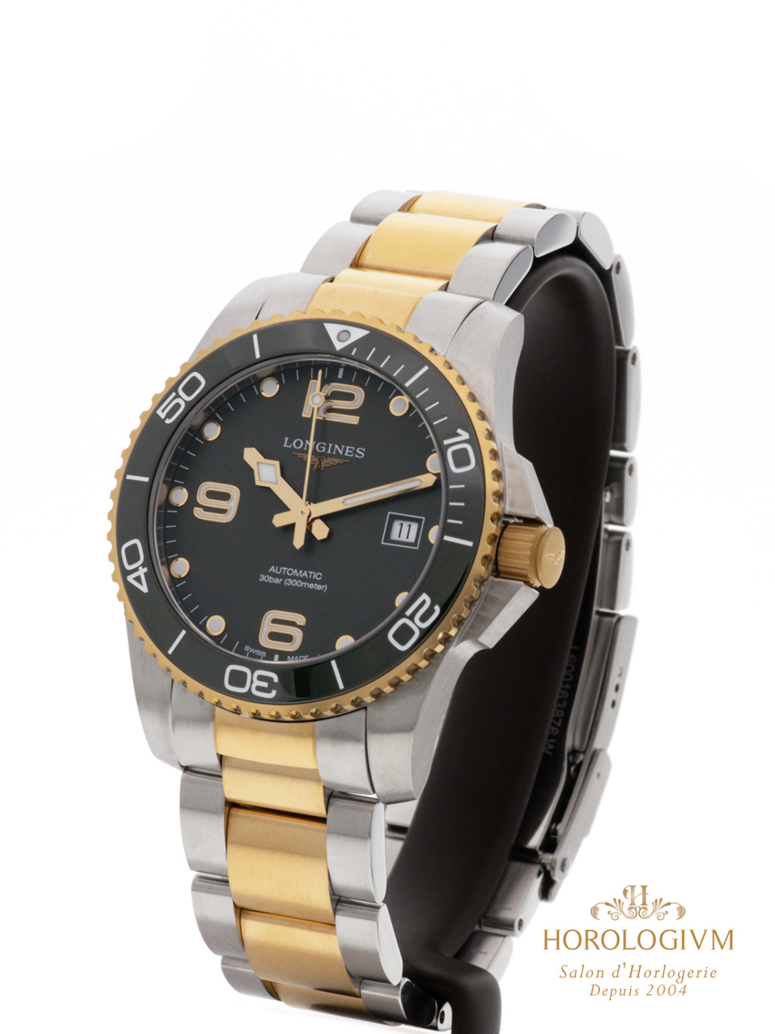 Longines Hydro Conquest Ref. L3.782.3.06.7, watch, Two-Tone Silver (Case) and Yellow Gold (Bezel)