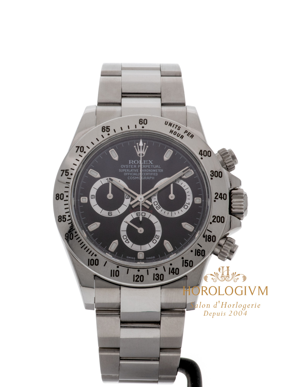 Rolex Daytona “Black Dial” REF. 116520, watch, silver