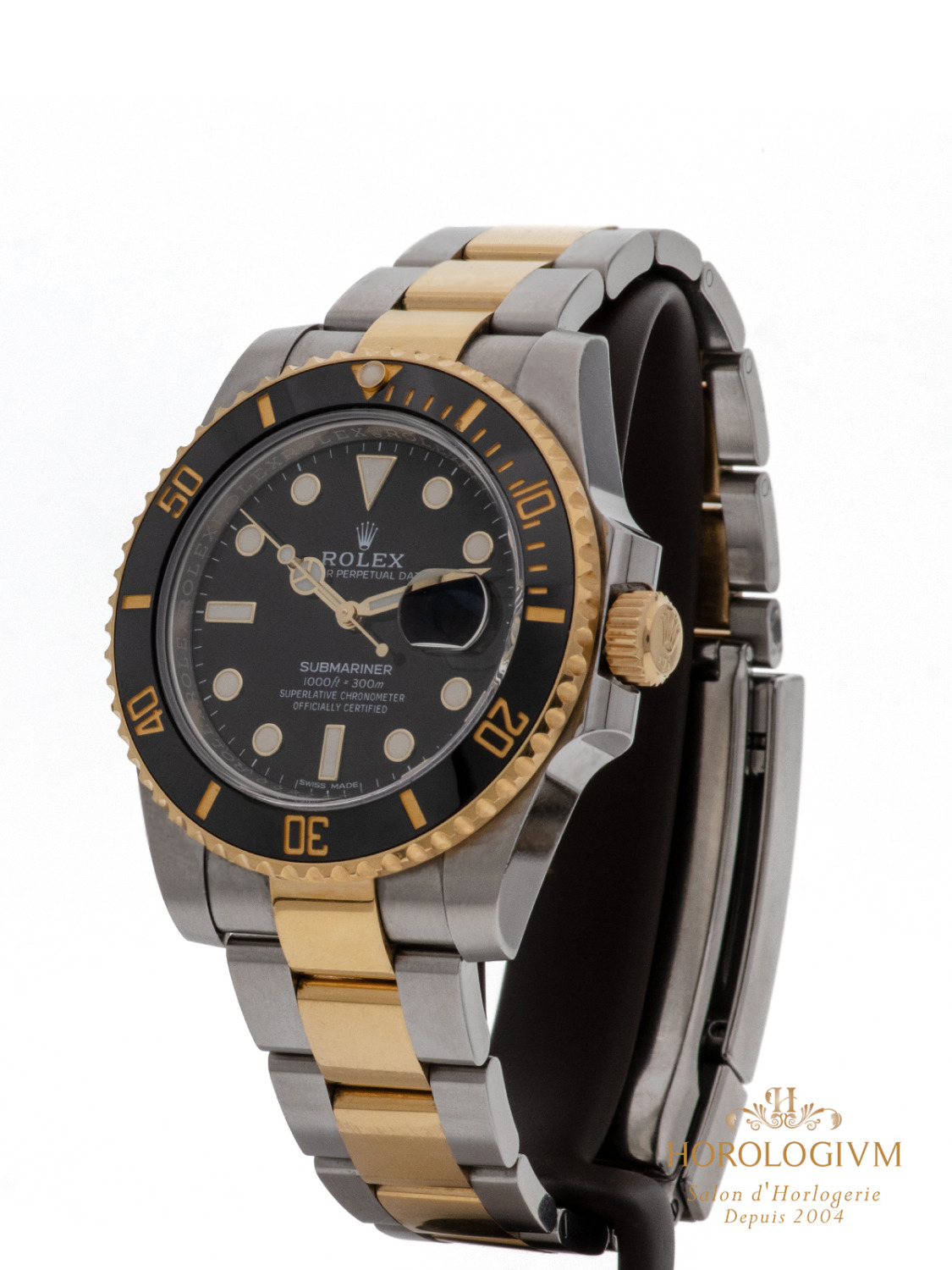 Rolex Submariner Date Two-Tone 40MM Ref. 116613LN watch, two - tone (bi - colored) silver (case) and yellow gold & black ceramic (bezel)