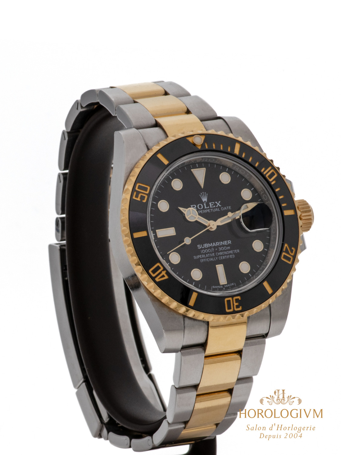 Rolex Submariner Date Two-Tone 40MM Ref. 116613LN watch, two - tone (bi - colored) silver (case) and yellow gold & black ceramic (bezel)