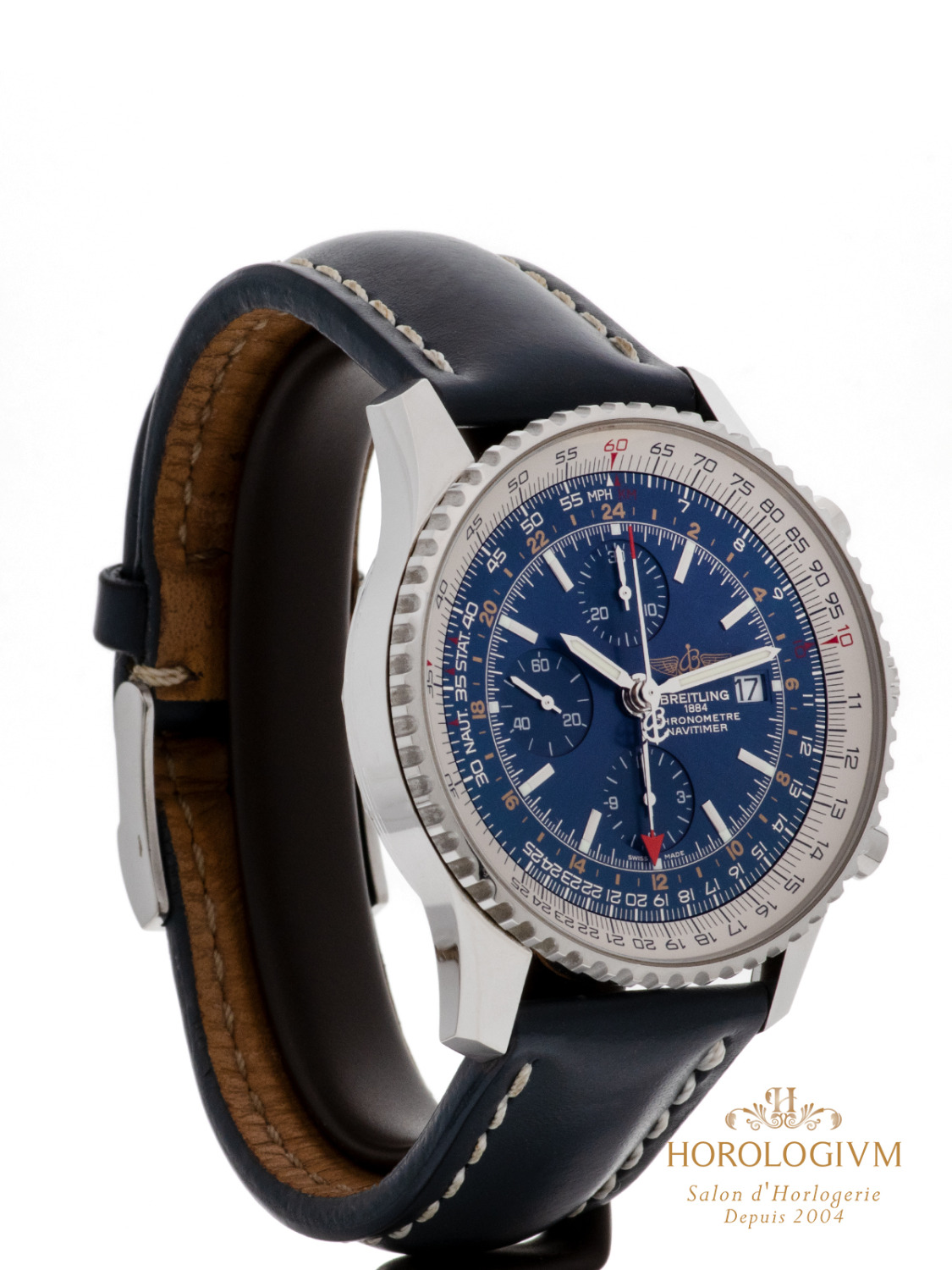 Breitling Navitimer World 46MM REF. A24322, watch, silver