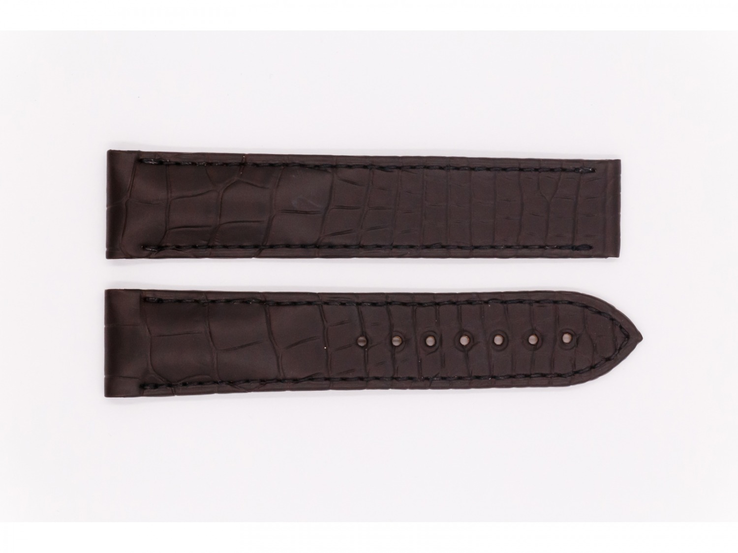 Leather Omega Strap, dark brown