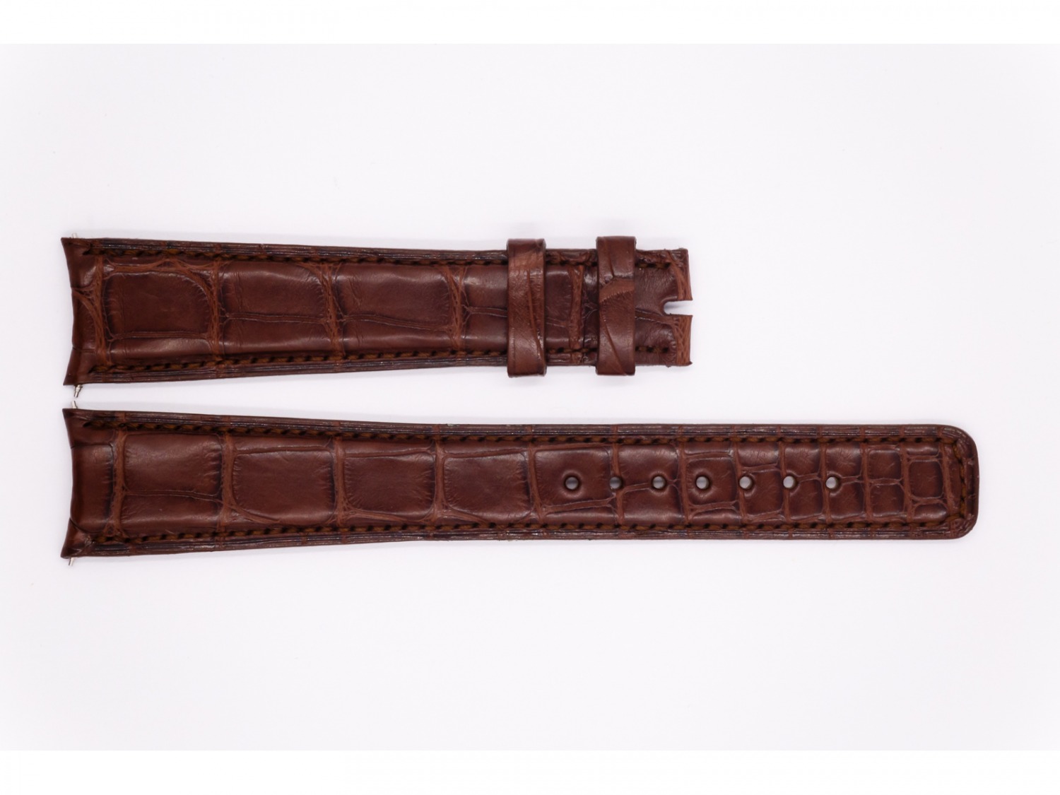 Leather Pierre Kunz Strap, dark brown