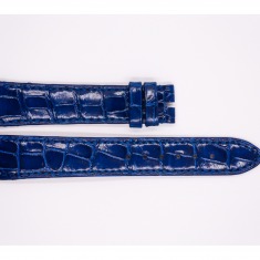 Leather Ulysse Nardin Strap, glossy blue