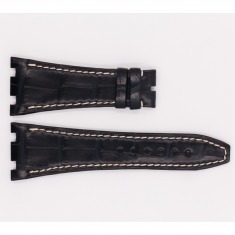 Crocodile Leather Audemars Piguet Royal Oak Offshore Strap, glossy black