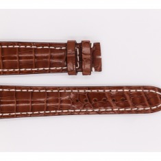 Croco Veritable Leather Breitling Strap, light brown