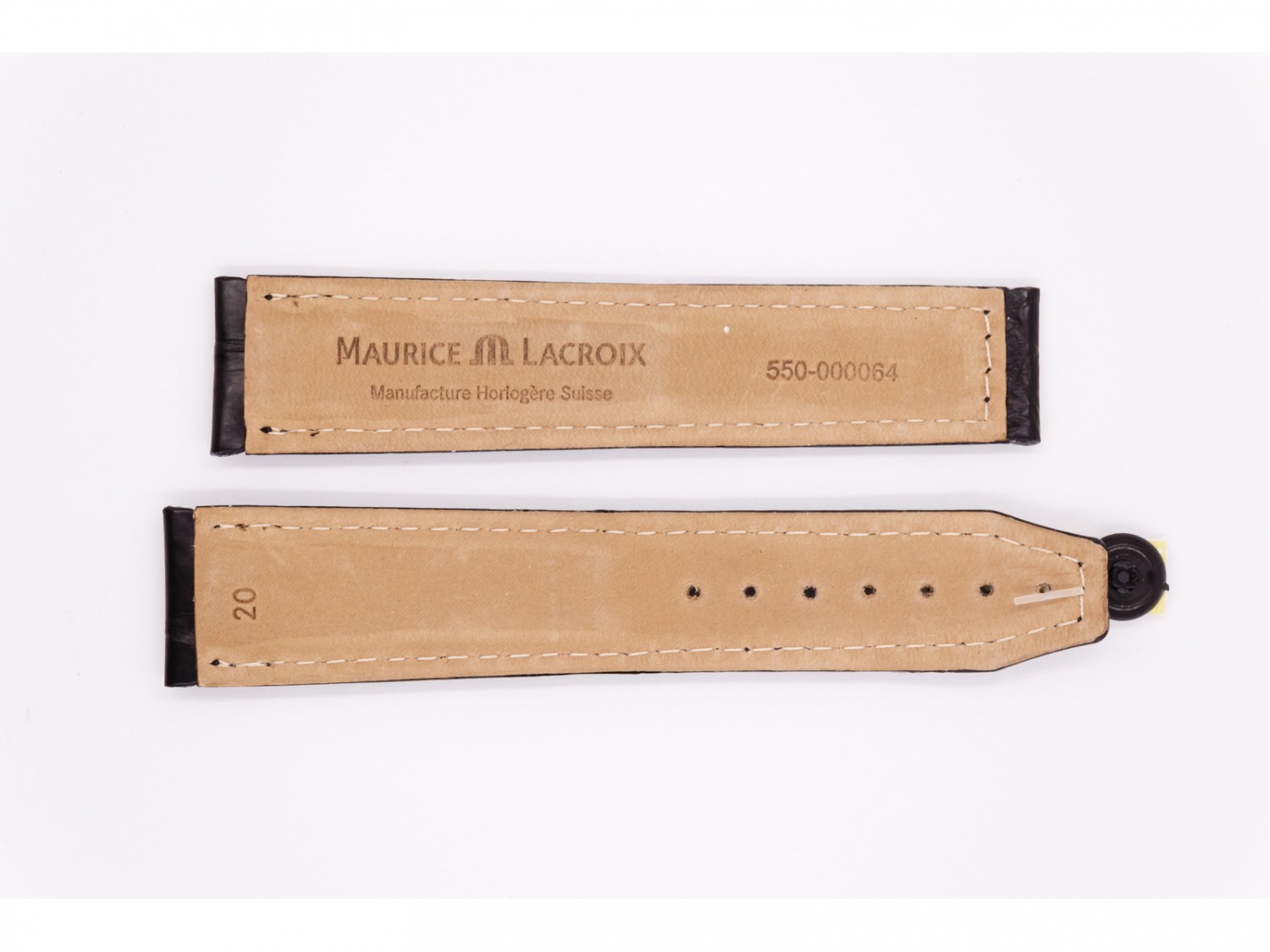 Alligator Mississipiensis Leather Maurice Lacroix strap, black