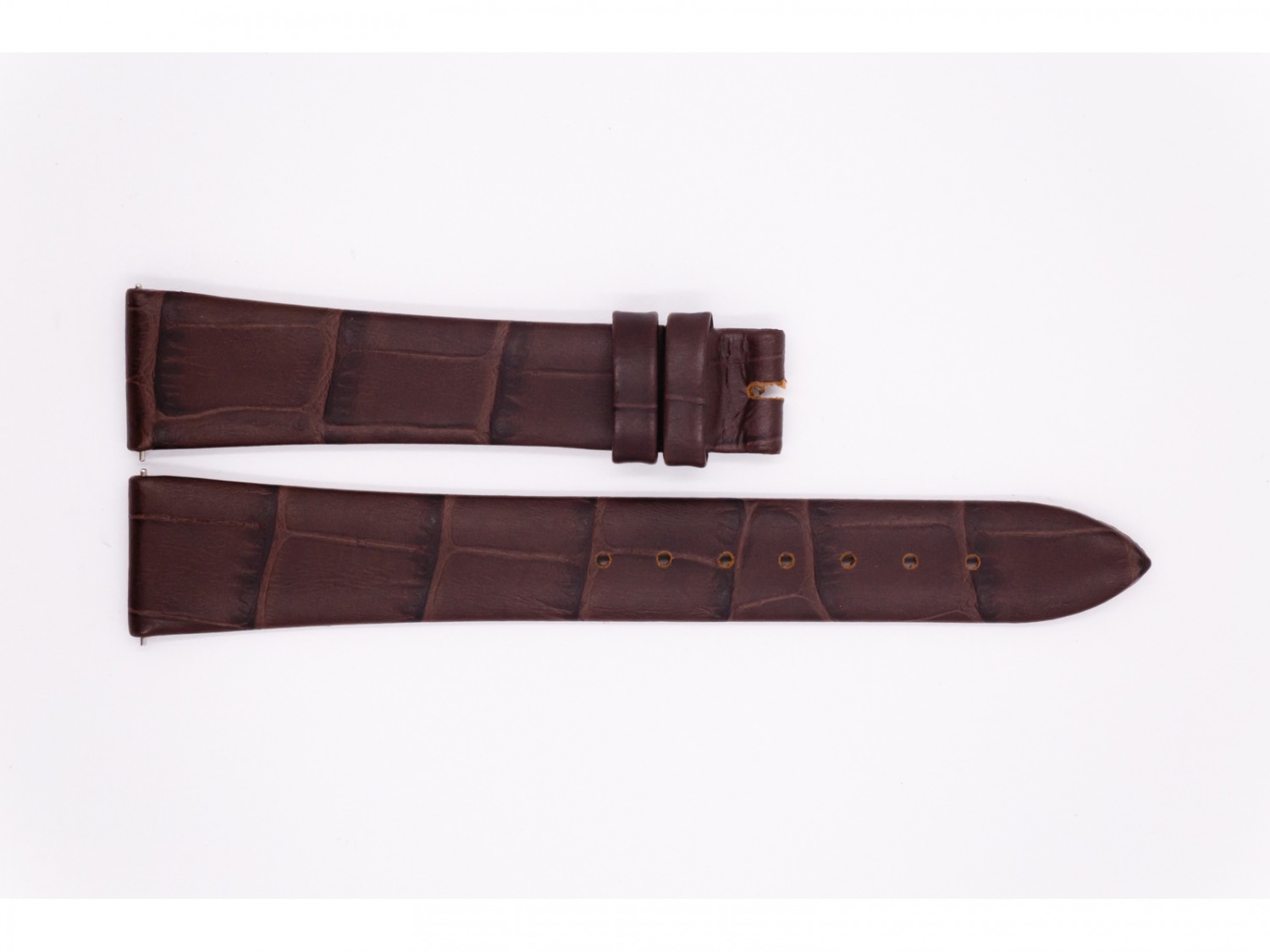 Leather Maurice Lacroix strap, matte dark brown