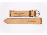 Leather Maurice Lacroix strap, brown, with silver stainless steel buckle