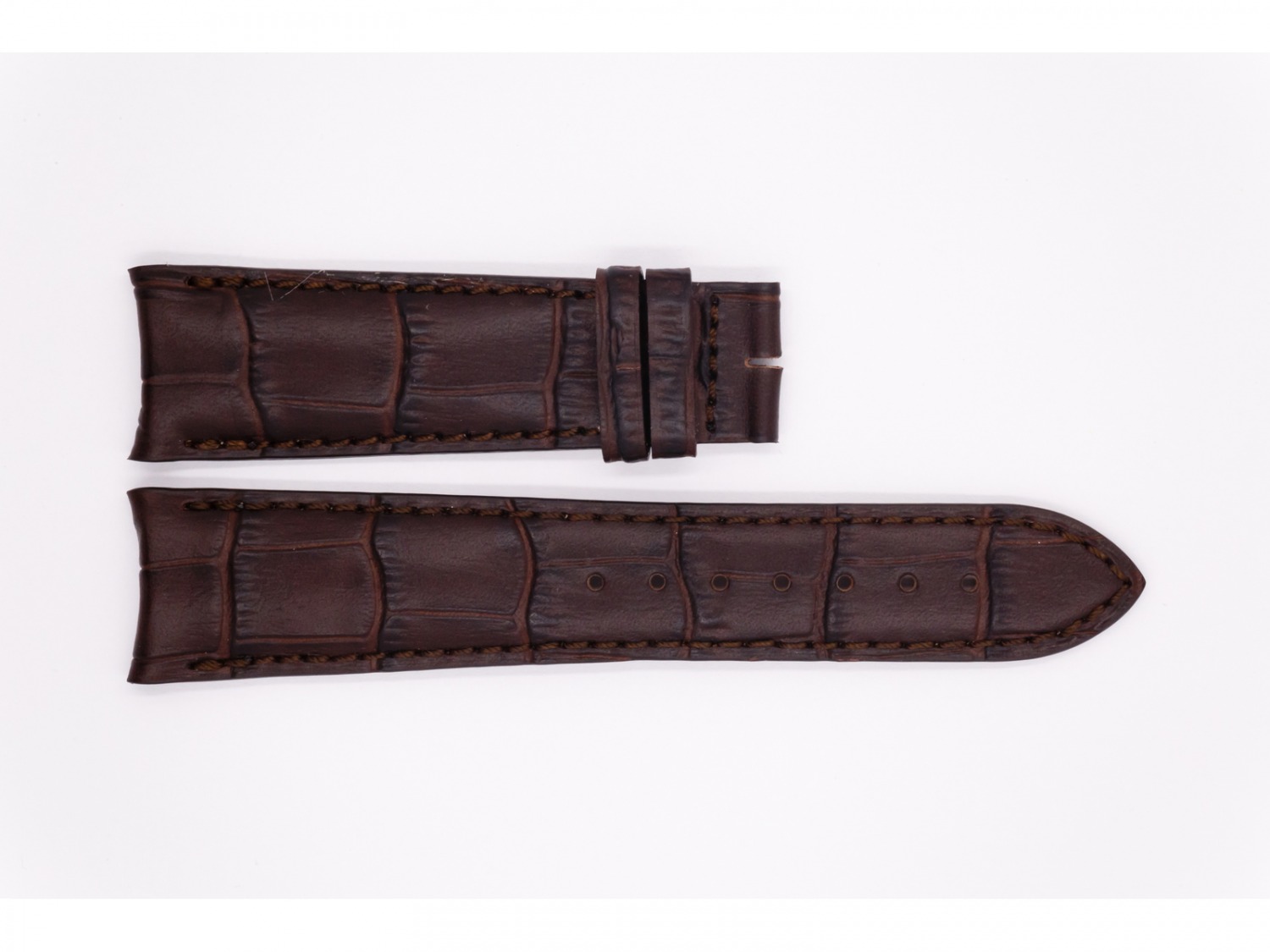 Leather Aerowatch strap, dark brown