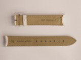 Leather Aerowatch strap, satin white