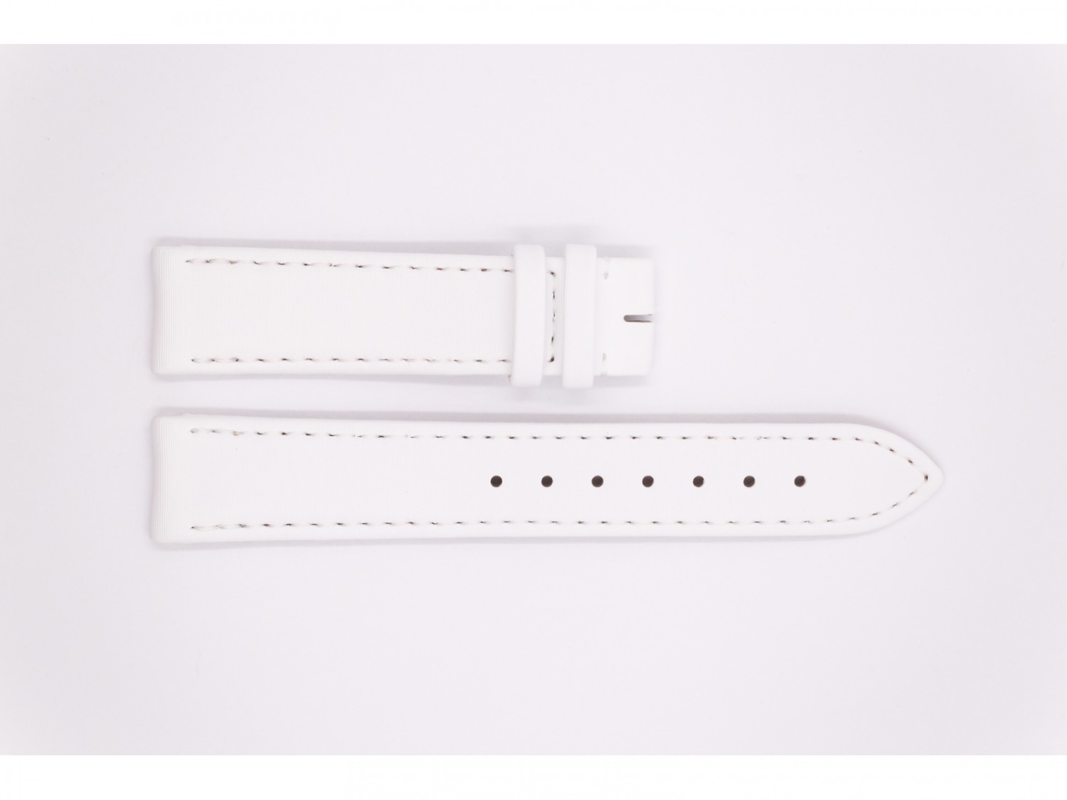 Satin and Leather Aerowatch strap, white