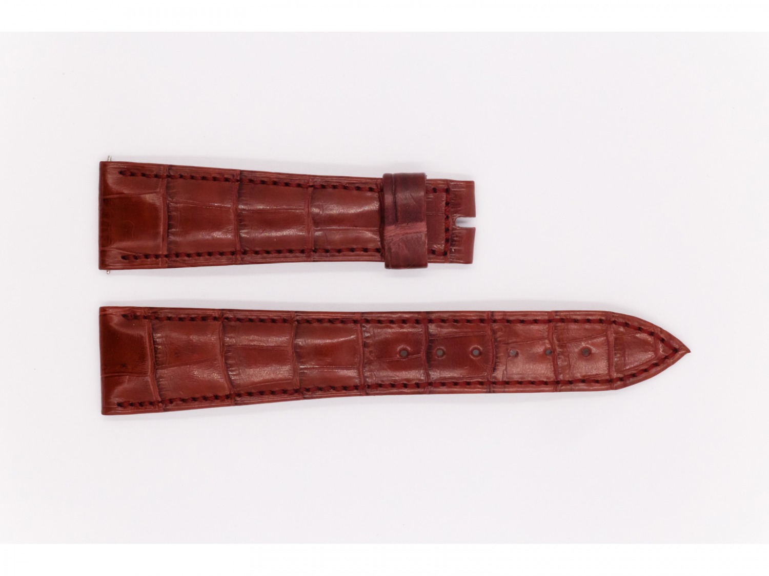 Crocodile Leather Breguet Strap, Cousu Main, light brown