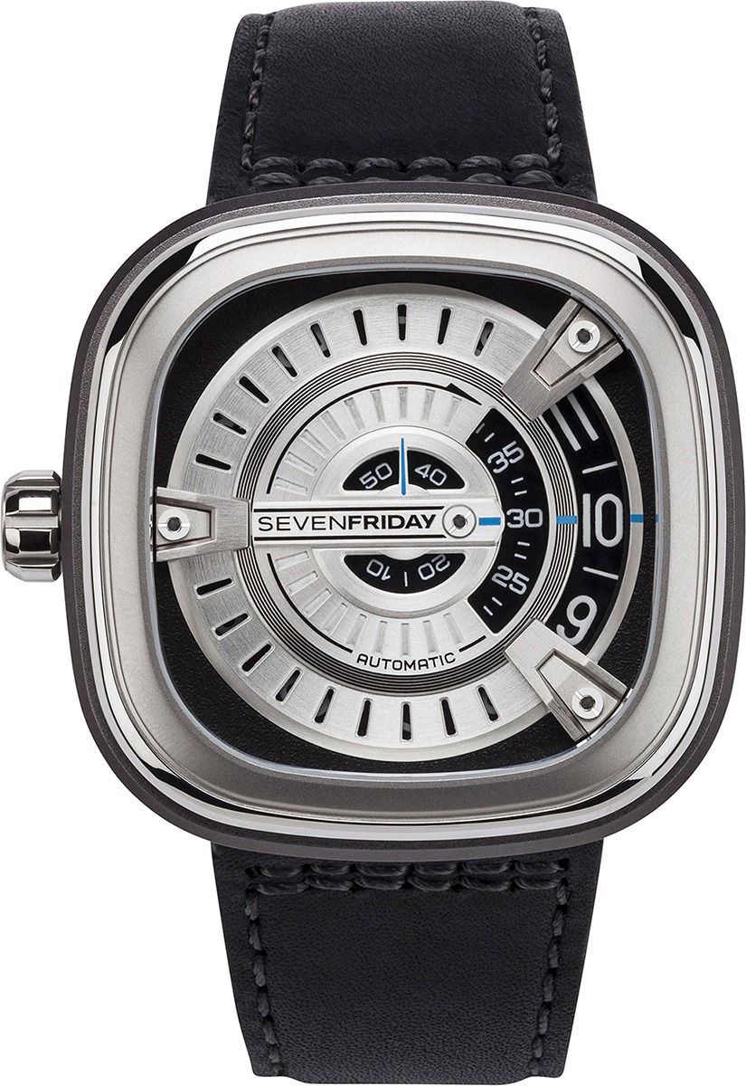 Sevenfriday M-Series Industrial SF-M1/01 watch, two - tone (bi - colored) silver and dark grey