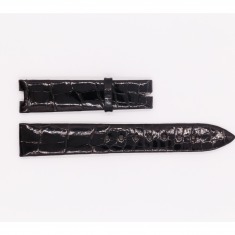 Genuine Crocodile Leather Breguet Reine de Naples Strap, glossy black