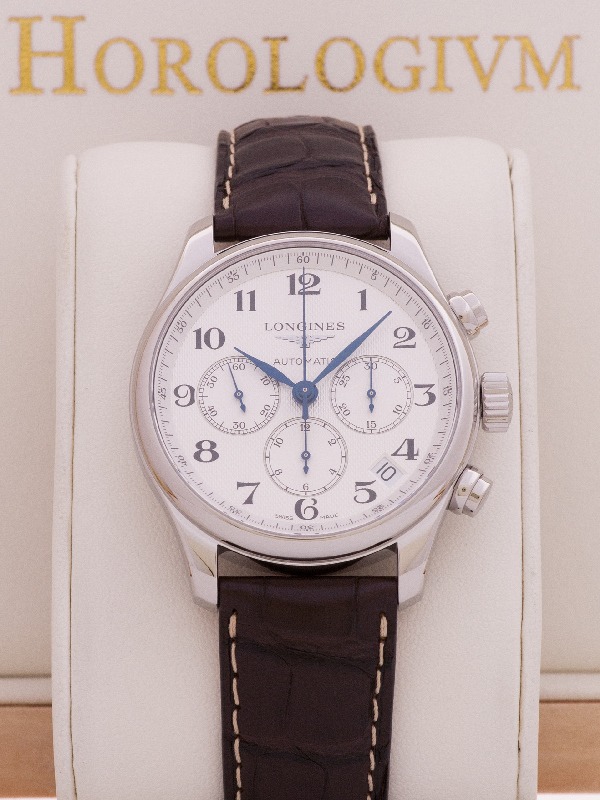 Longines Master Collection Chronograph White Dial watch silver