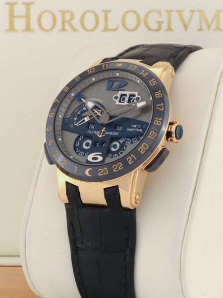 Ulysse Nardin El Toro Blue Perpetual Calendar GMT watch rose gold