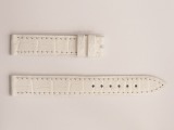 Leather Longines strap, matte white