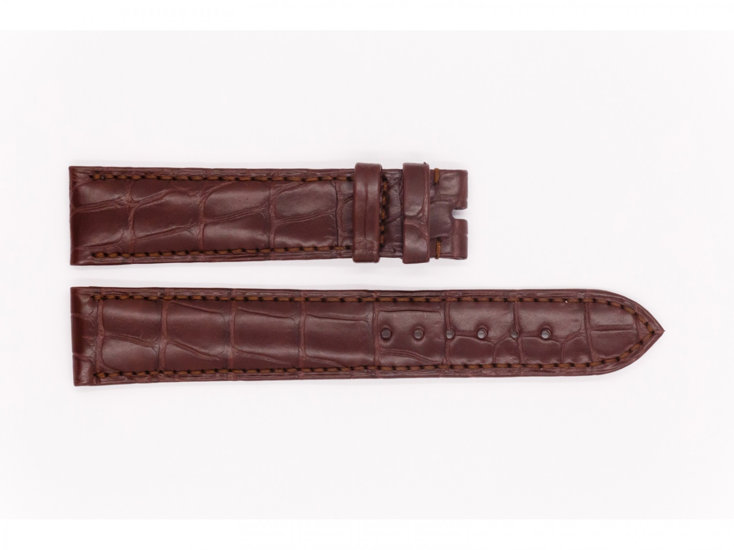 Leather Zenith Cousu Main Strap, brown