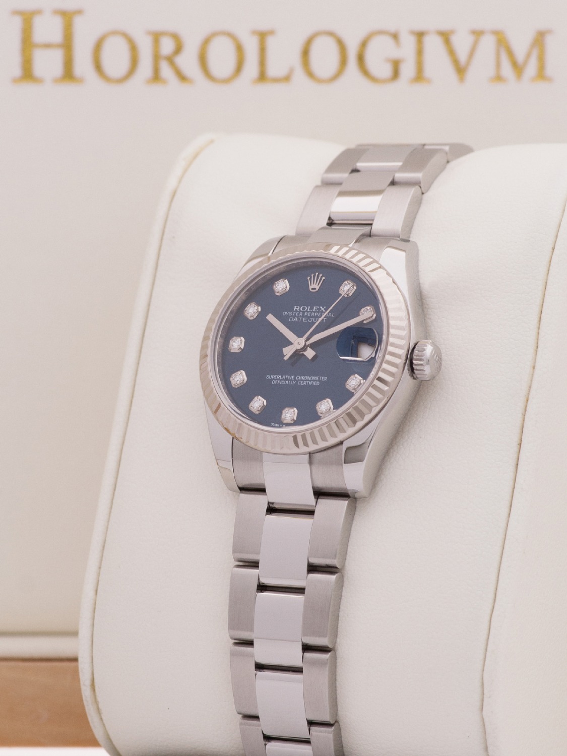Rolex Datejust 31MM Ref. 178274 Blue Dial Fluted Bezel watch, silver
