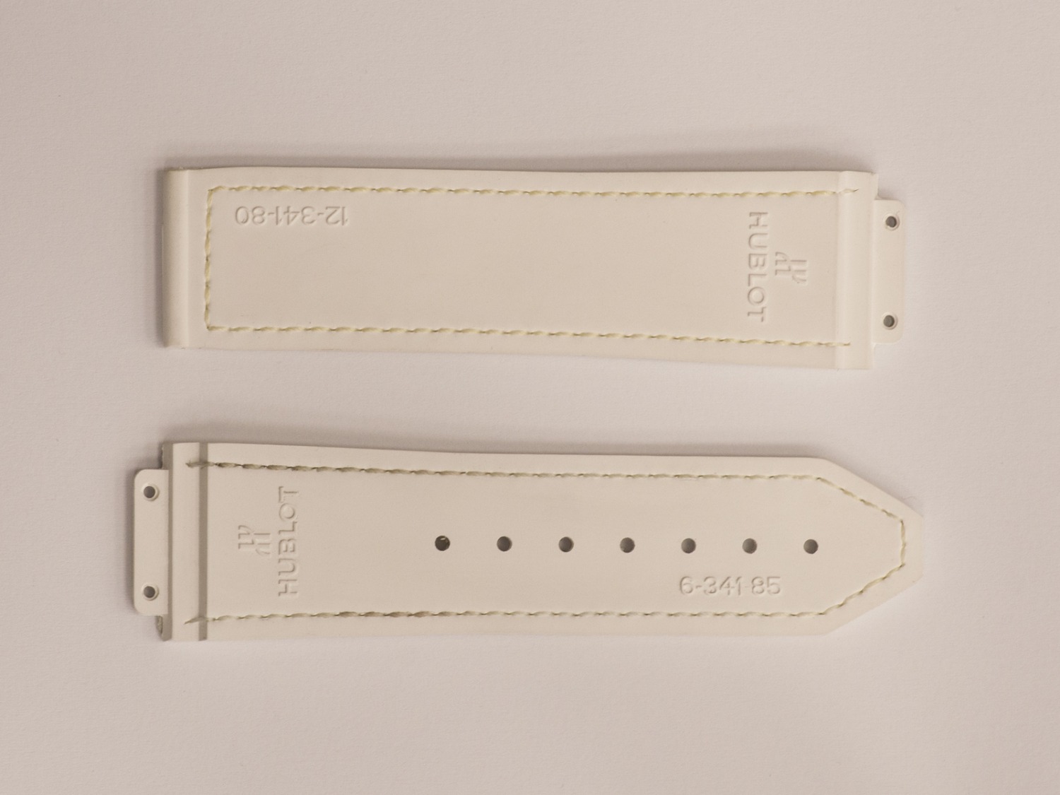 Leather and Rubber Hublot Strap, white